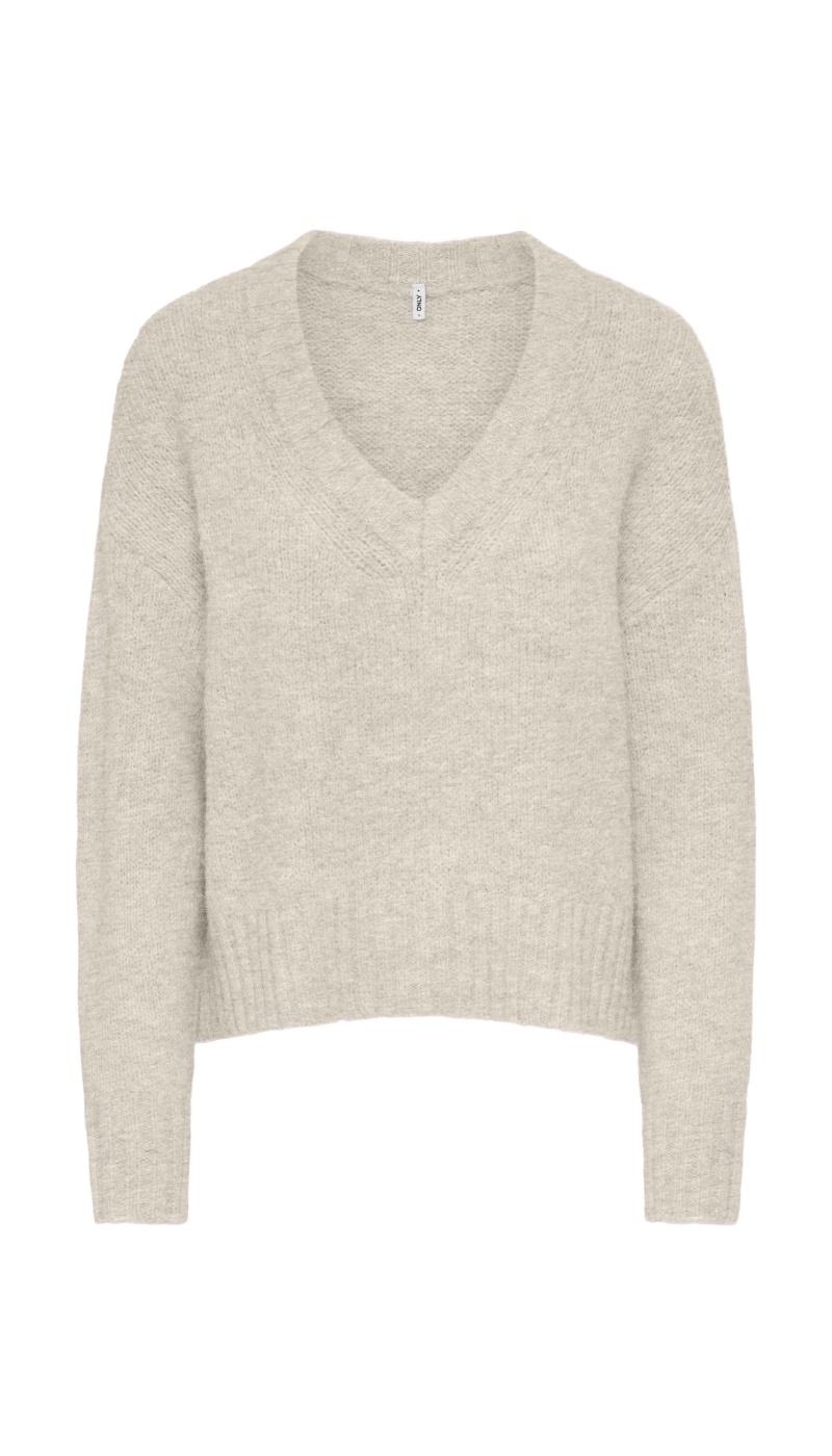 Pull Maille Coffee Birch ONLFIONA ONLY - 1 | TOPS
